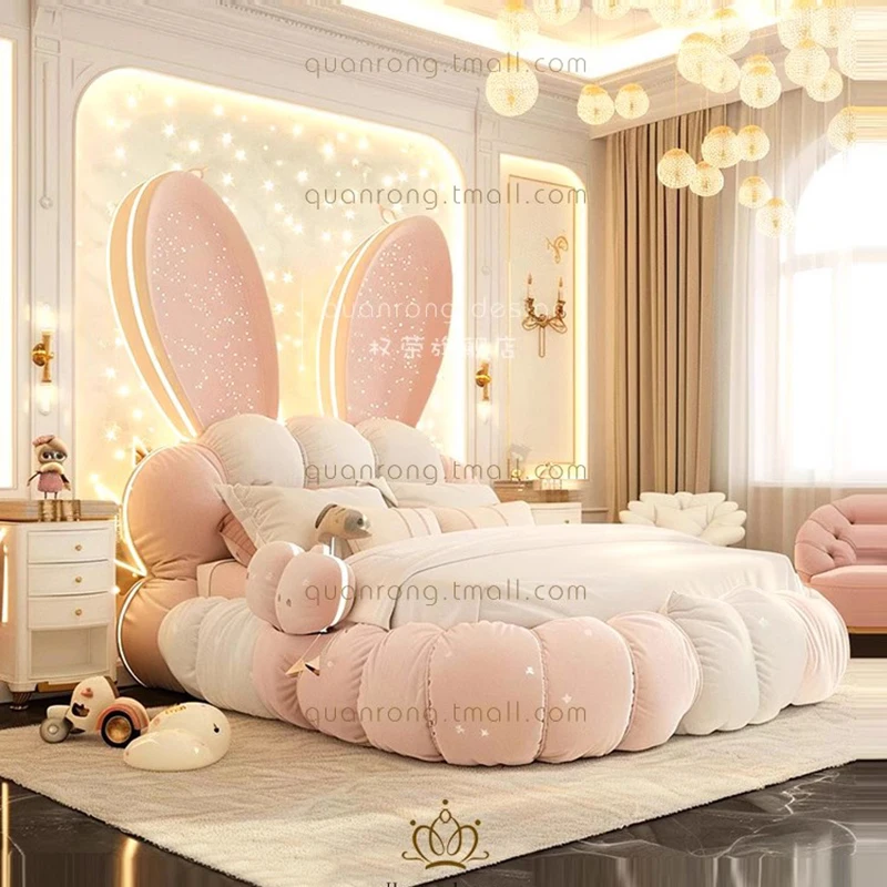 Carriage Bed - Girls Sleeping Bed Princess Simple European