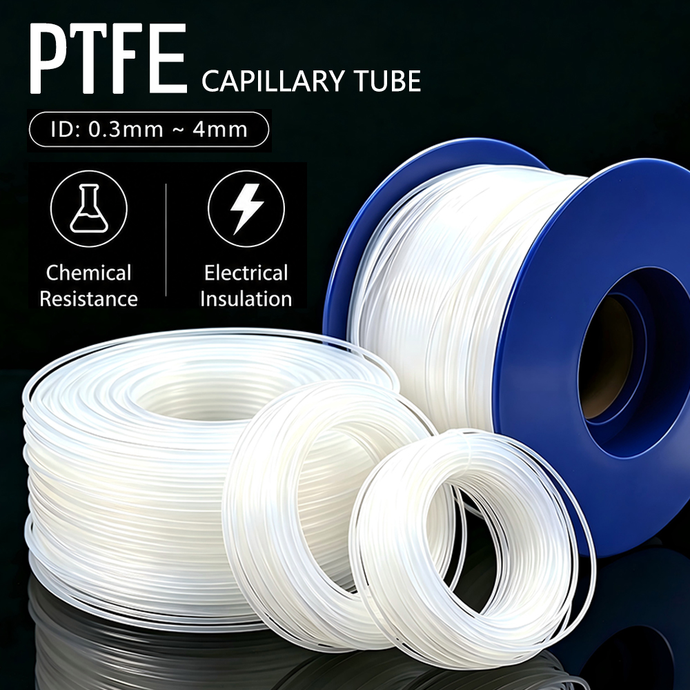 Ptfe Tube - 1-5M PTFE Tube ID 0.2-0.6-0.8-1-1.2.1.5-1.6-1.8-2-2.5-3-4-5 mm