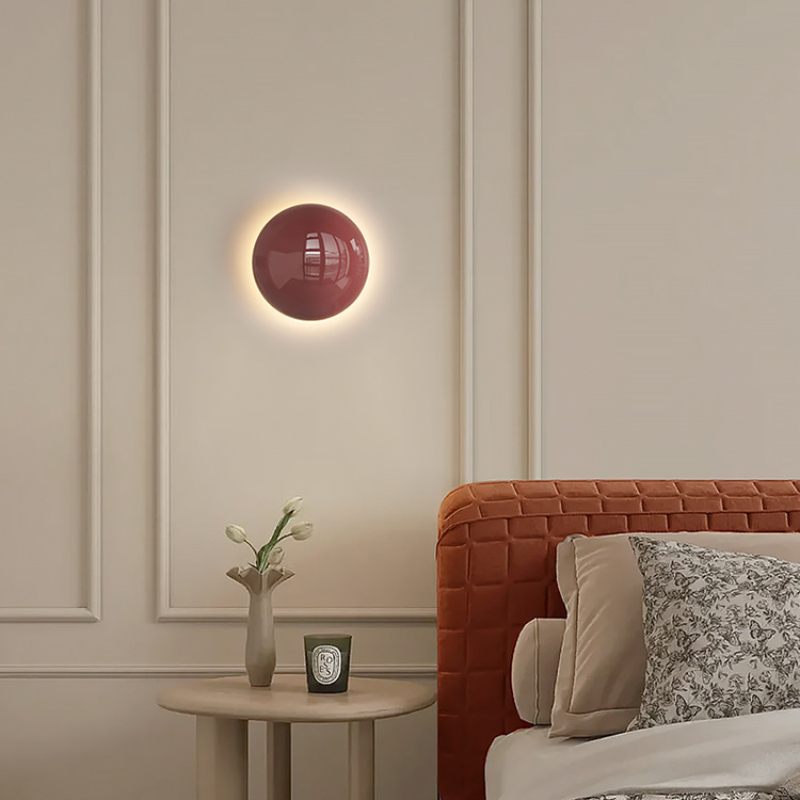Glass Bed - Minimalist Bauhaus Small Iron Wall Lamps
