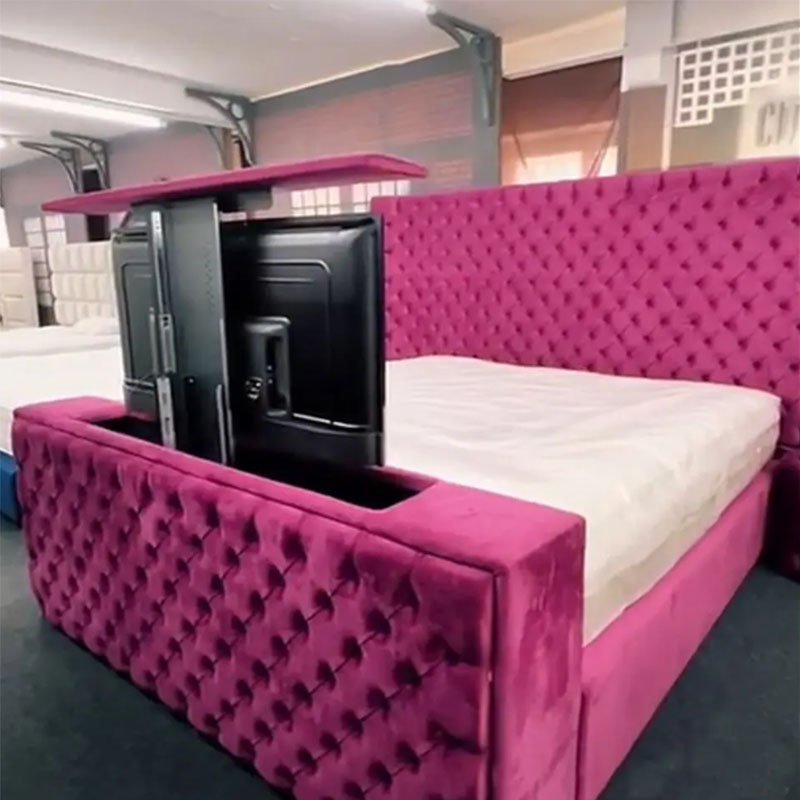 Carriage Bed - Modern king Queen Size Double Up-holstered