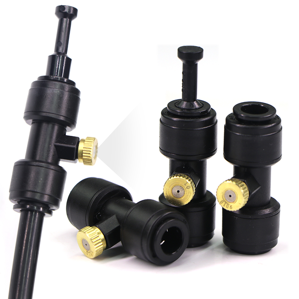 Nozzle Brass - 0.1-1mm Brass Spray Nozzle W/Tee Quick