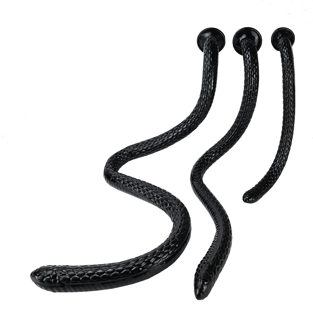 Cobra Extruder - Giant Extra-long Anal Plug Black TPE