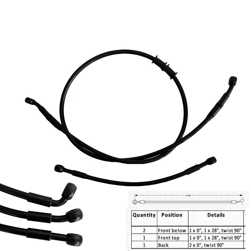Ptfe Tube - AN3 Moto Hydraulic Stainless Steel Braided