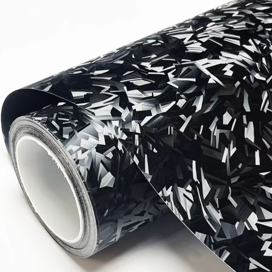 Fep Film - Premium PET Black Forged Carbon Fiber