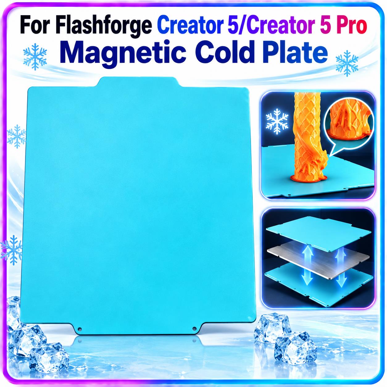 3D Printer Bed - Cold Plate for Flashforge Creator5 Creator