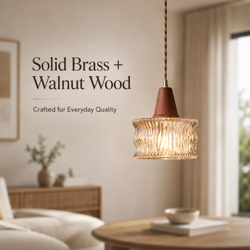 Bltouch - Modern Nordic Wooden Glass Pendant Light