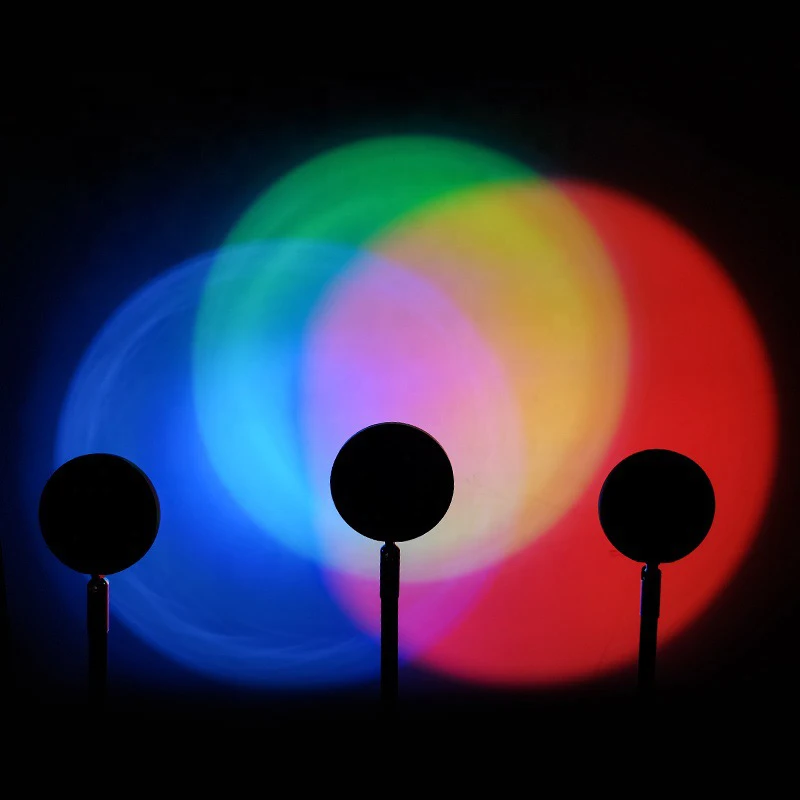 Smart LED Sunset Lamp Colorful - Glass Bed review and price