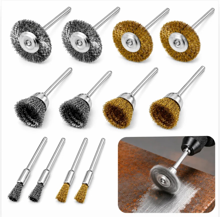 12Pcs Brass Brush Steel Wire W - Nozzle Brass review and price
