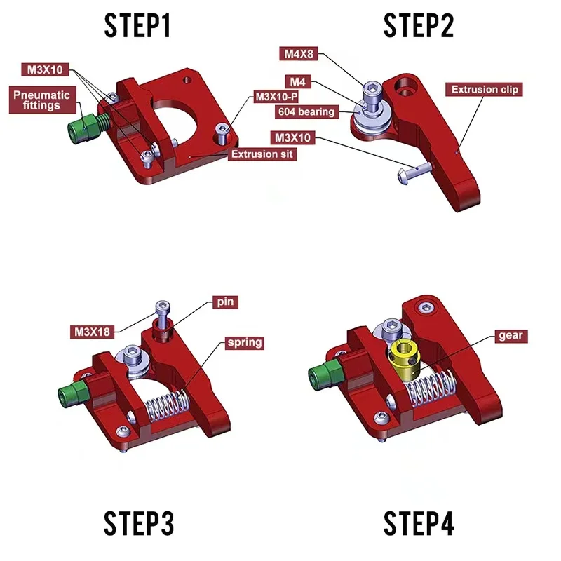 1-5pcs 3D Printer Upgraded Alu - Direct Drive Extruder review and price