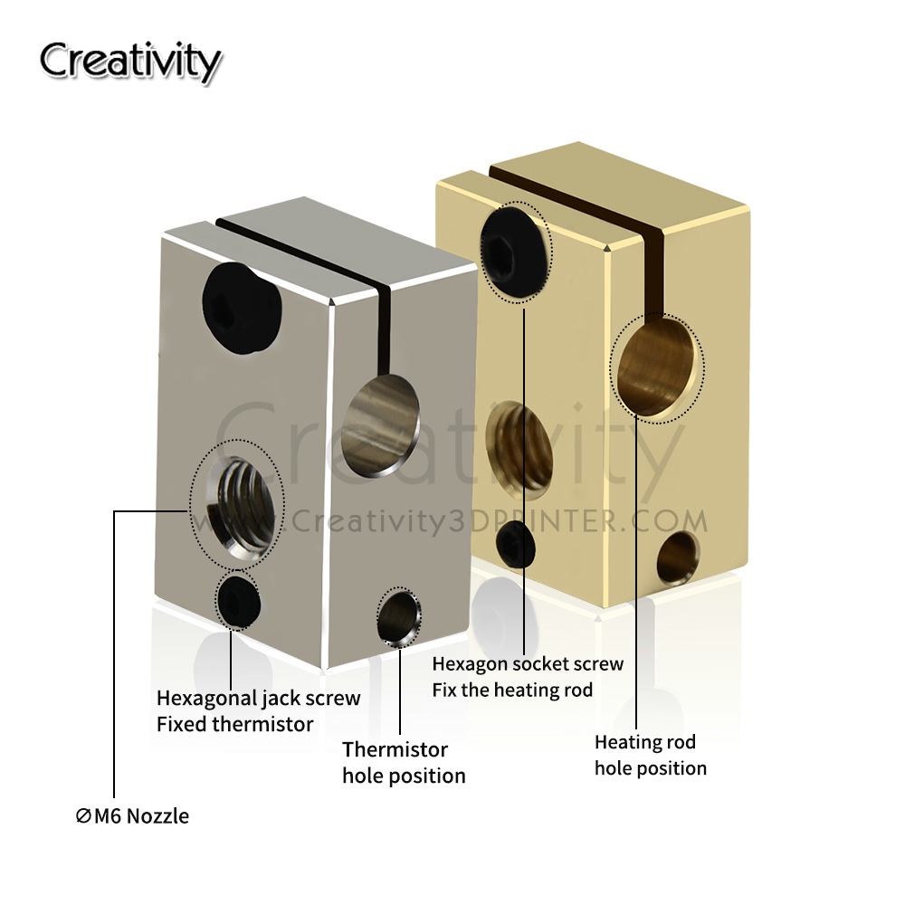 V6 PT100 Heater Block Plated C - Direct Drive Extruder review and price