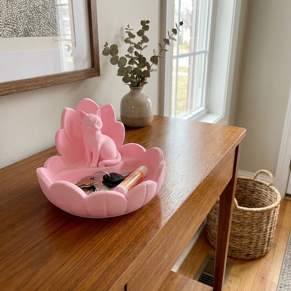 Cute Lotus Cat Jewelry Storage - 3D Printer Stand review and price