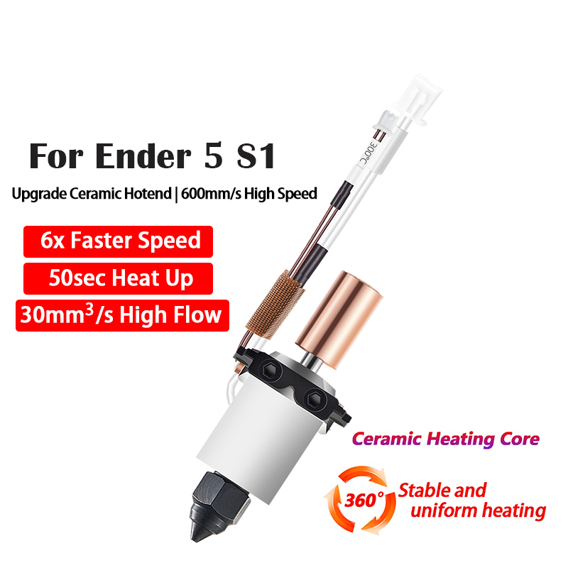 Ceramic Hotend for Ender 5 S1  - High Flow Ceramic Hotend review and price