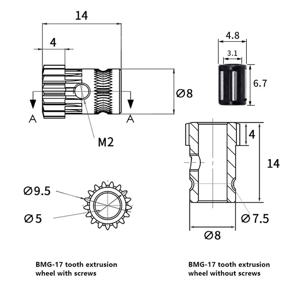 1Set Hardened Dual Drive Gears - Direct Drive Extruder review and price